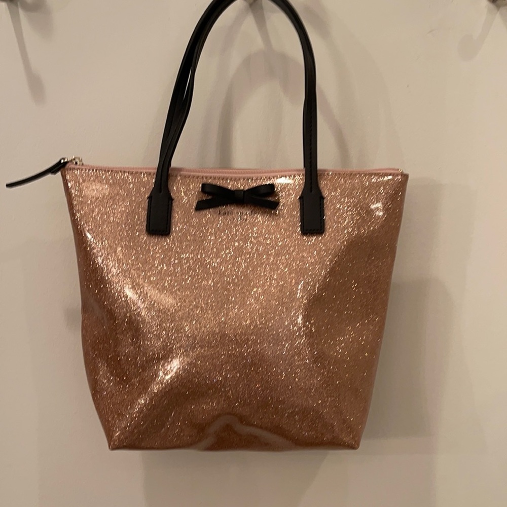 NWT kate spade Rose Gold shimmer bag